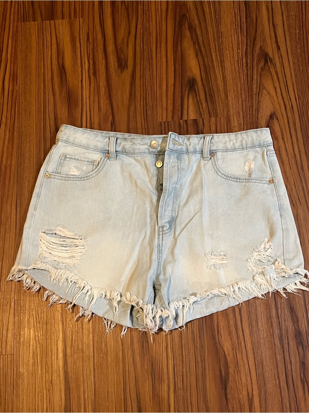 wild fable Light Wash Distressed Denim Shorts